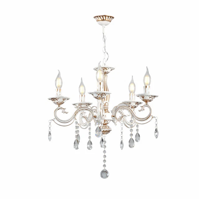 5 Arm Chandelier Light Ceiling Light Traditional French Vintage Retro Candle Met