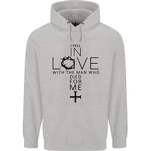 Love con Il Croce Christian Cristo Uomo 80% Cotone Felpa con Cappuccio
