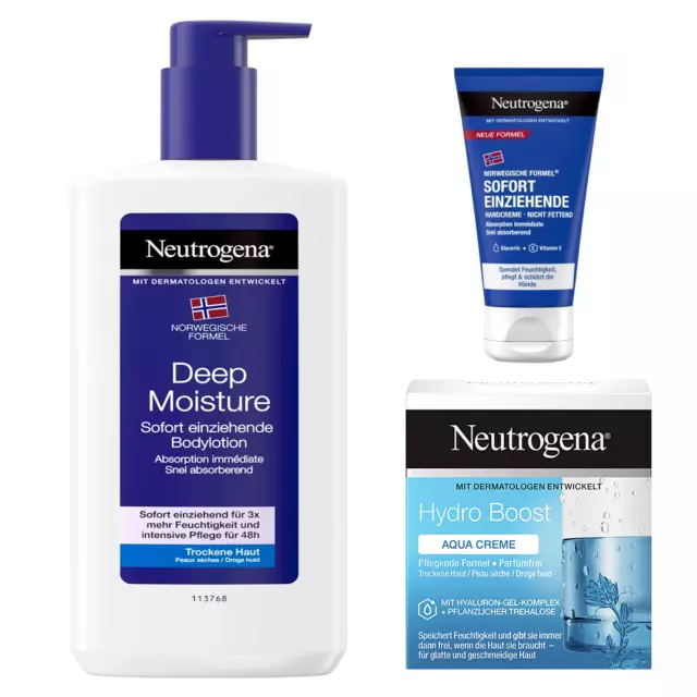 Neutrogena Bodylotion Profond Humidité 400, Crème pour les Mains 75, Hydro Boost