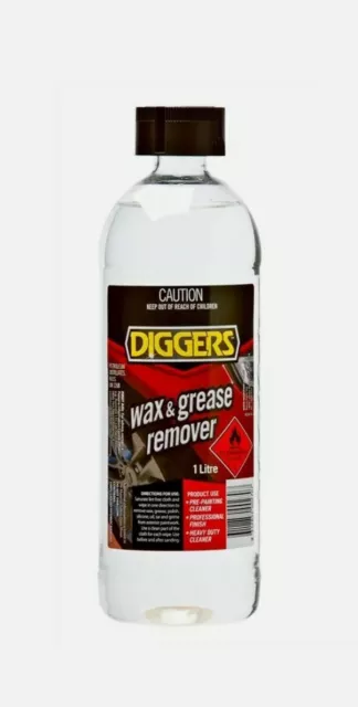 Diggers 1L Wax And Grease Pre Paint Silicone Remover Heavy Duty Naphtha Solvent