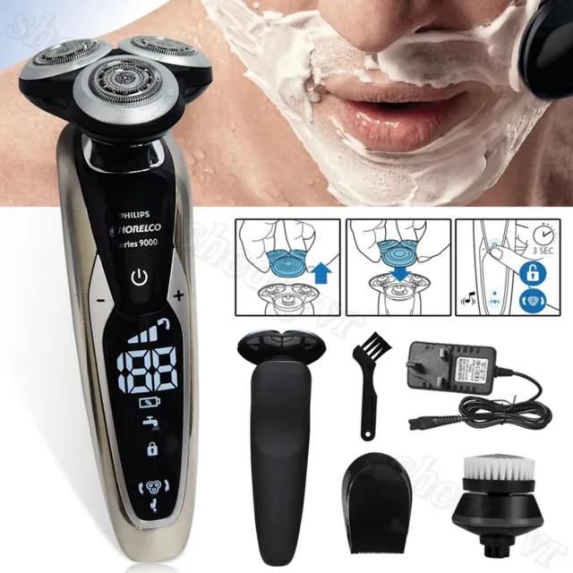 For Philips Series 9000 Shaver 9850 Wet&Dry Men Electric Shaver Digital Display