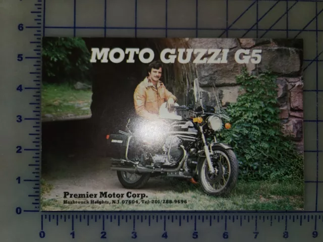 1970s Moto Guzzi Motorcycle G5 Brochure Folder