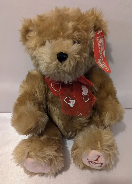 Korimco Friend Teddy Bear I Love You Pearl Valentine - 28cm  Childs Soft Toy VGC