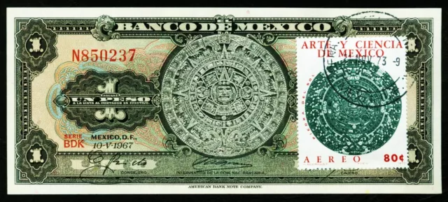 MEXICO. 1 Peso 1967. P. 59j. Serie BDK. "Skandalpeso". UNC.