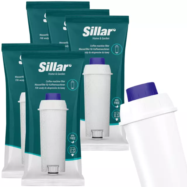 5x filtres a eau Sillar remplacement de Delonghi SER3017 DLSC002