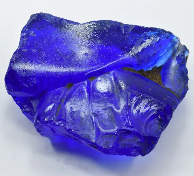 Lab-Created Sapphire Blue Rough Uncut  1875.55  Ct CERTIFIED Loose Gemstone 3