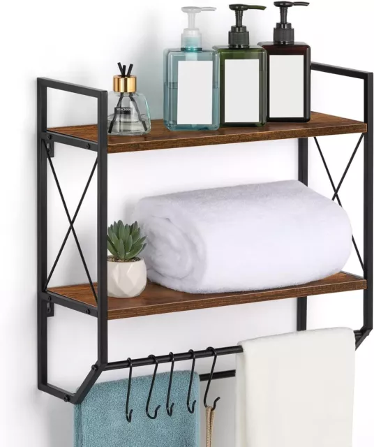 IKEA HJALMAREN BATHROOM Towel Shelf with Bar and 4 Hooks 24.00 PicClick