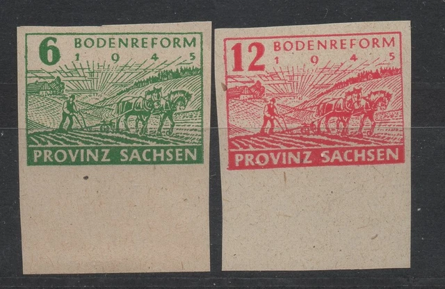 .SBZ-Provinz Sachsen 85 - 86   UR  (Bodenreform) postfrisch