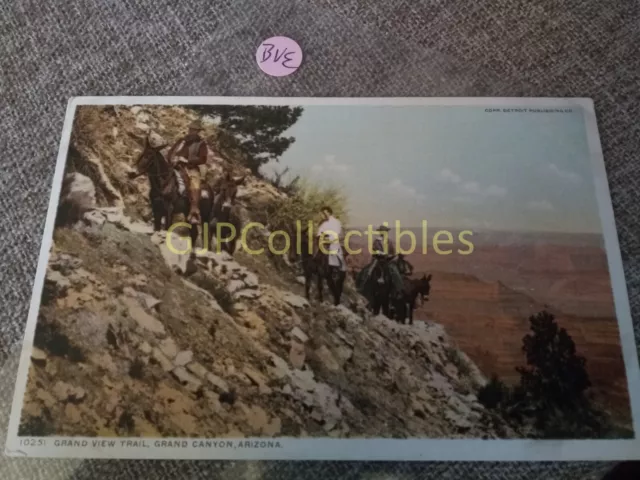 PBVE Train or Station Postcard Railroad RR GRAND VIEW TRAIL GRAND CANYON ARIZONA