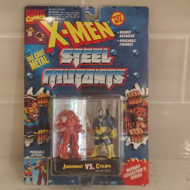 Toy Biz Marvel Diecast : 1994 , X-Men Steel Mutants Juggernaut vs Cyclops