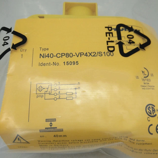 1PC NEW FOR TURCK NI40-CP80-VP4X2/S100 SENSOR Fast Shipping