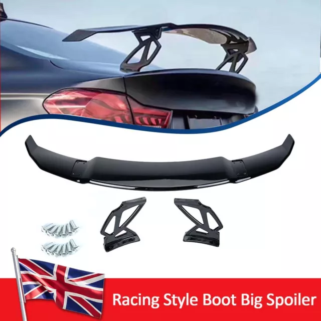 Rear Universal Spoiler for Car 47inch GT Style Spoiler Adjustable Racing  Trunk Tail Wing Spoiler Single Deck Angle Universal Fit ABS Rear Car  Spoiler