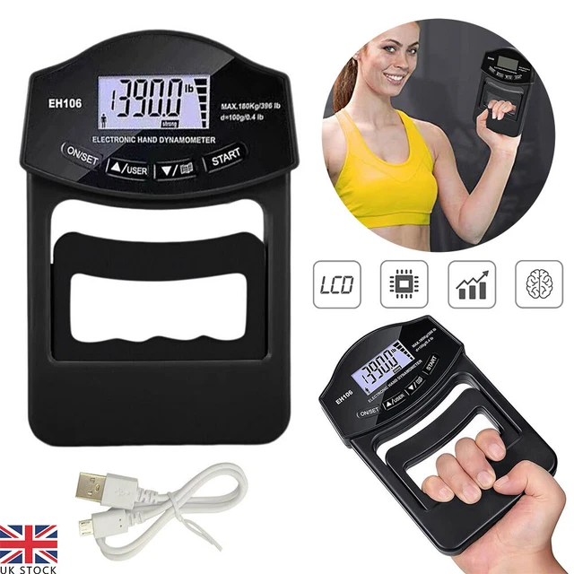 ELECTRONIC HAND DYNAMOMETER Grip Strength Trainer Tester LCD Digital