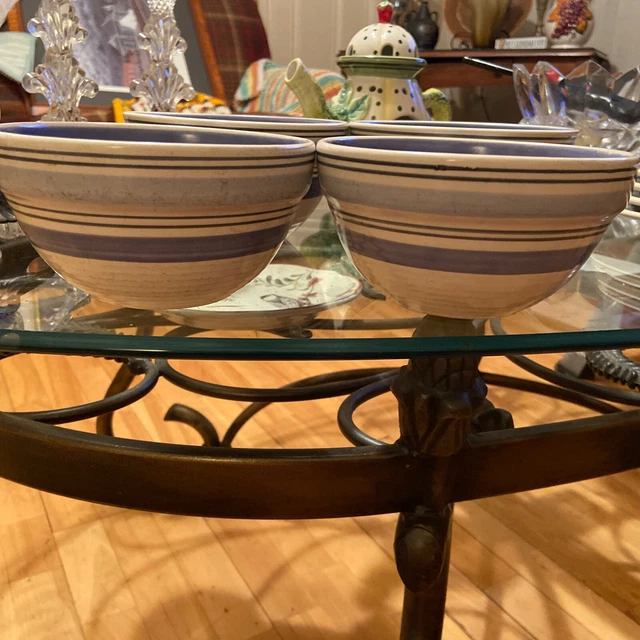 Pfaltzgraff Rio Blue Ring Soup Bowls