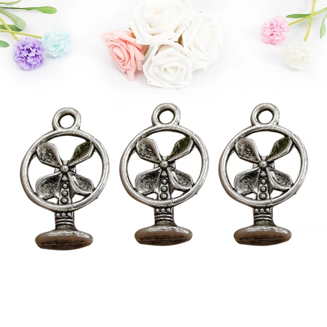 20 Pcs DIY Pendant Charms Jewelry Making Pendants Necklace Electric Fan