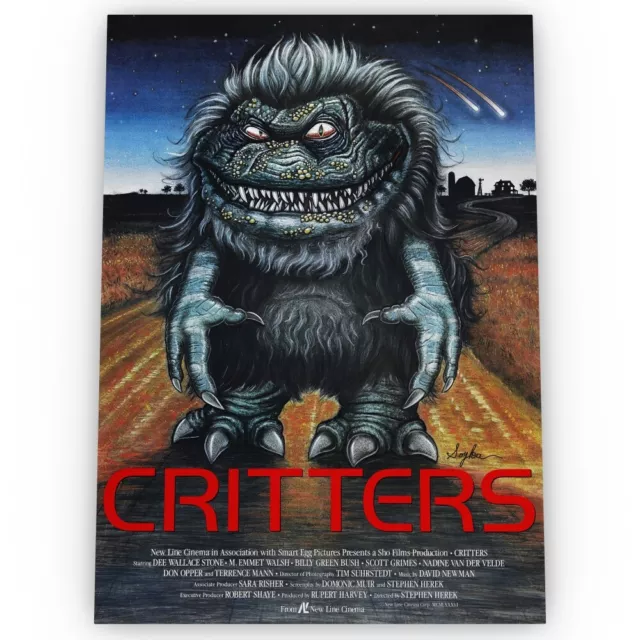 Critters Movie Poster Satin High Quality Archival Stunning A1 A2 A3