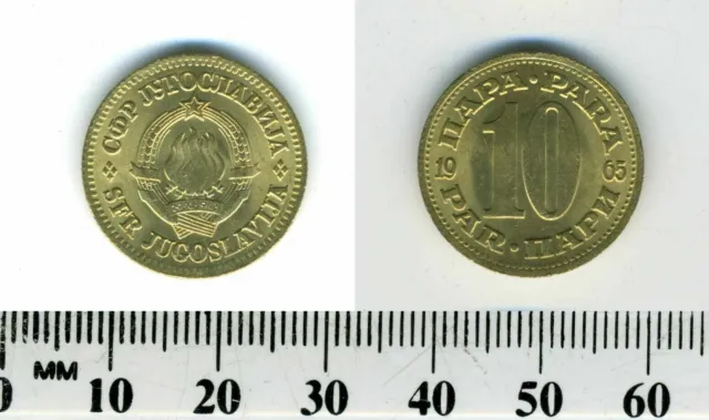 Yugoslavia 1965 - 10 Para Brass Coin - State emblem