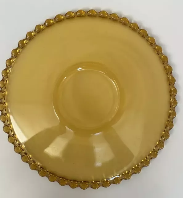Large Vintage amber glass Plate platter - retro mid century modern