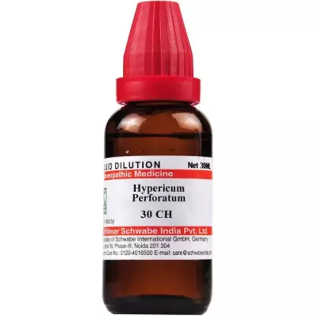 Willmar Schwabe India Hypericum perforatum (30 ml) 100% homeopático