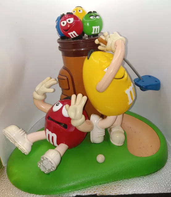 Mars M&M's RED and YELLOW Limited Edition Golf Candy DISPENSER MM MM's MMs M&M