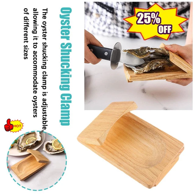 WOODEN OYSTER SHUCKING Clamp Seafood Clamp Holder Tool EatOyster EUR