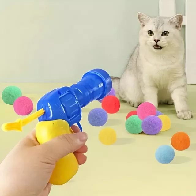 Pistolet à balle en peluche - Jouet interactif et créatif pour chat et chatons