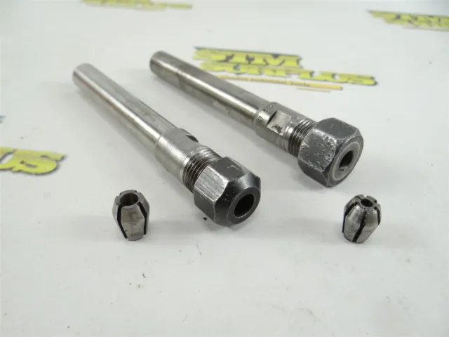 Two Universal Eng. Double Taper "Ow" Collet Chucks 1/2" Shanks + 2 Collets