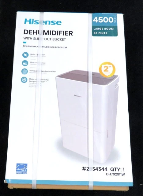 Brand New Hisense 50-Pint 2-Speed Dehumidifier ENERGY STAR DH7021K1W