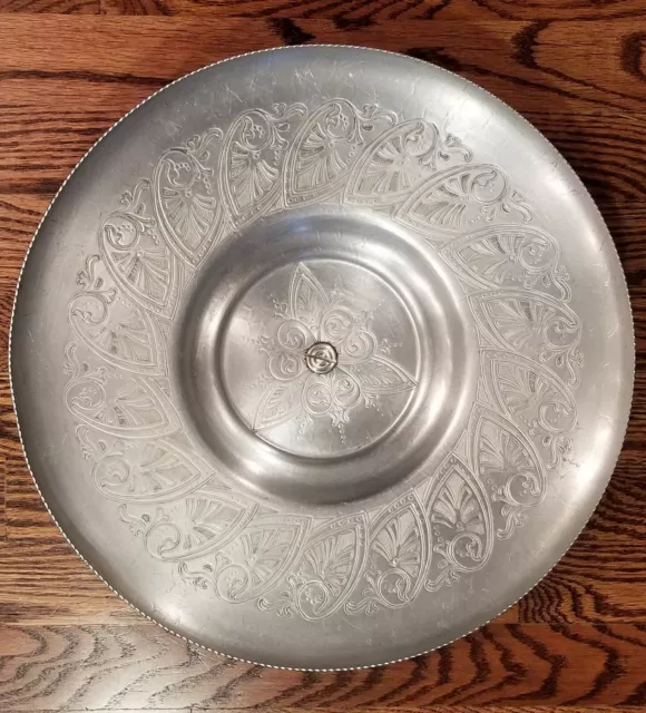 Lazy Susan Hand Wrought Aluminum Circa - early/mid 1900's