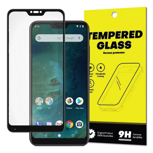 Xiaomi Mi A2 Lite Panzerfolie Echtglas Display Schutzglas Bildschirmschutz Glas