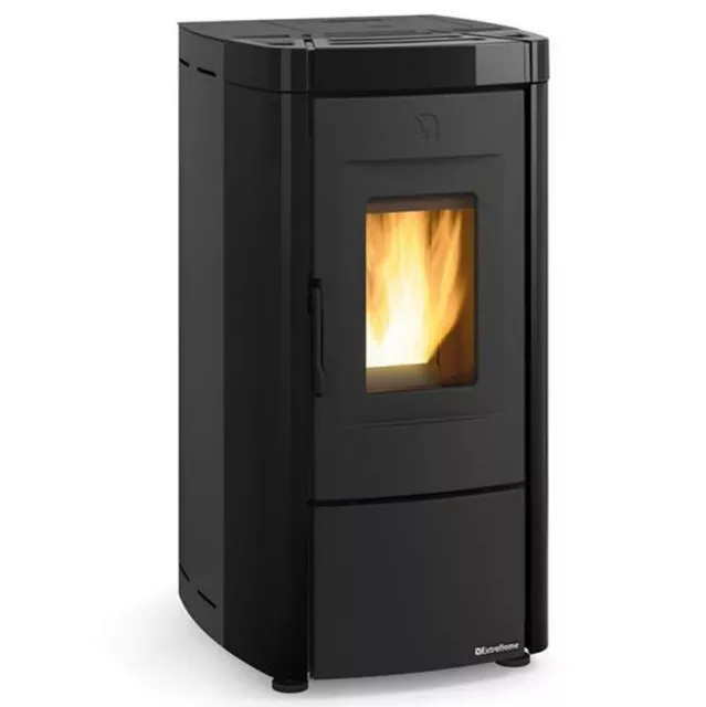 nordica extraflame poêle à granulés de bois 7kw noir moiraevonoir