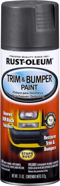 Black, Rust-Oleum Automotive Trim and Bumper Matte Spray Paint, 11 oz