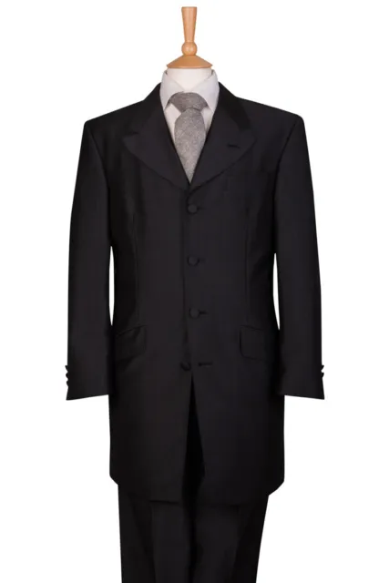 Dark Grey Prince Edward Suit 2 Piece Wedding Jacket And Trousers Ex Hire