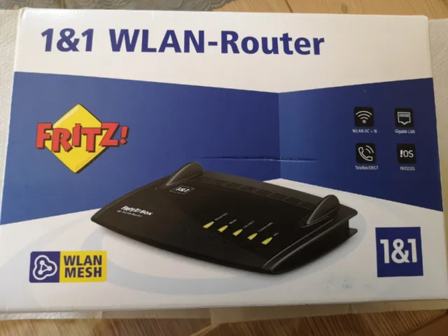 AVM FRITZ!Box 7520 WLAN Internet Router Modem Mesh Repeater Fritzbox schwarz