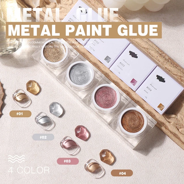 4 Color Gel Nail Polish Gold Silver Nail Polish Specular Metal Salon For Women