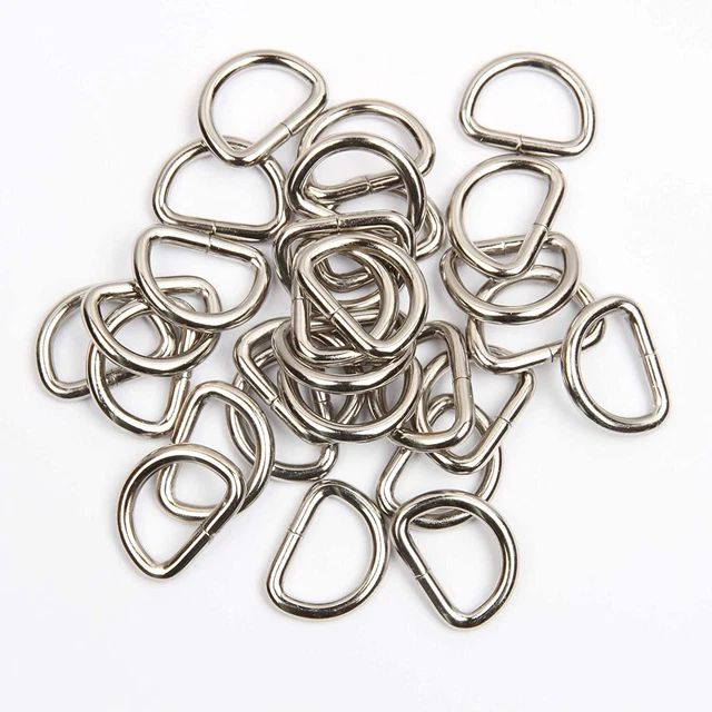 50 Pcs Metal D Rings Heavy-Duty Extra Thick 3.8Mm Thickness For Sewing Keychai