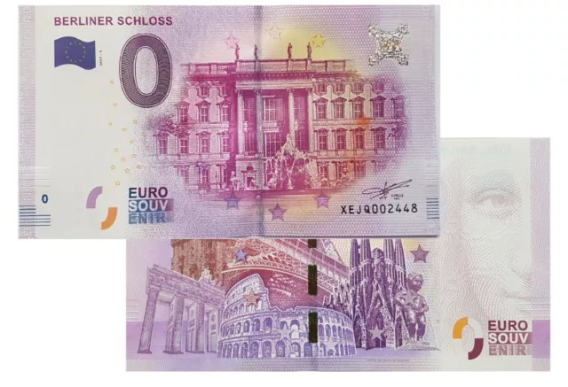 Berliner Schloss 2017-3 Null Euro Souvenirschein|€ 0 Euro Souvenir Schein Billet