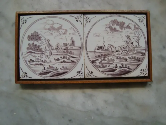 superb 18th century delft  1720  dutch tiles with sheppards,romantic (2)