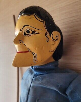 Large Puppet Woman Indonesian Wooden 3