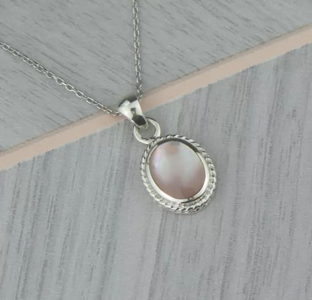 Lucky Taurus Vintage Oval Sterling Silver May Birthstone Pendant Necklace