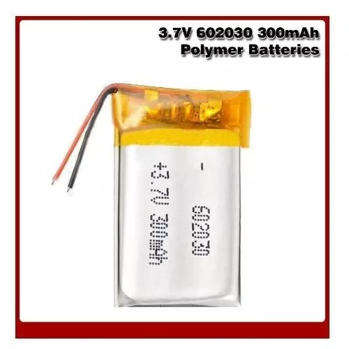 MINI BATTERIA RICARICABILE LITIO POLIMERO 3.7V 300 mAh 602030