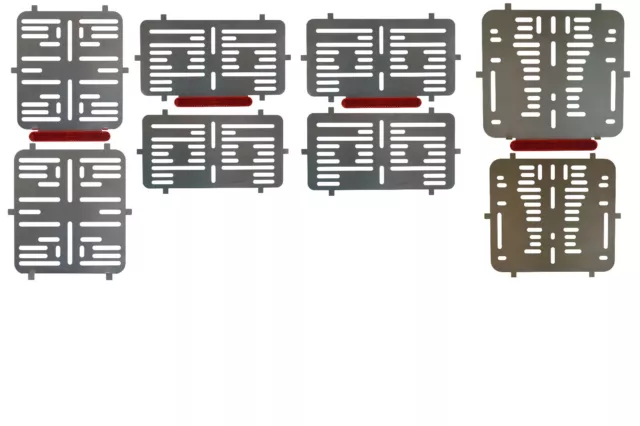 Rahmenlos Edelstahl Kennzeichenhalter Kennzeichen Halter Halterung 0,8 mm dick