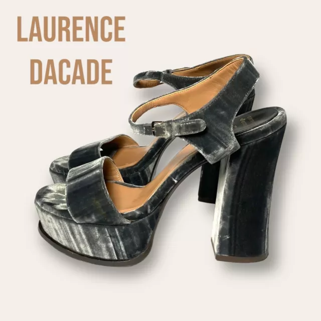 Laurence Dacade Women’s Size 10 Perla Velvet Platform 130mm Sandal