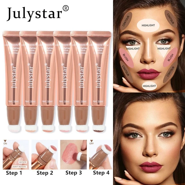 Penna labbra e guancia liquido rosso blush stick asta blush highlighter stick