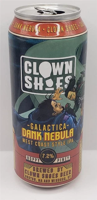Craft Beer Can Clown Shoes Brewing Company Galactica Dank Nebula WC IPA Space