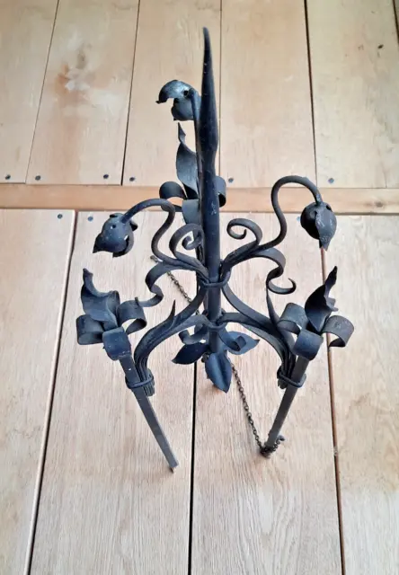 Antique Architectural Salvage Wrought Iron Handmade Iron Work Hand Craft