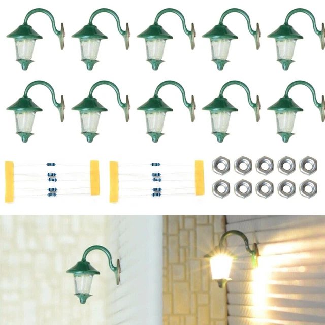 10 Lampadaires Miniatures échelle HO – Décoration Jardin Maquette – Alimentation 6V