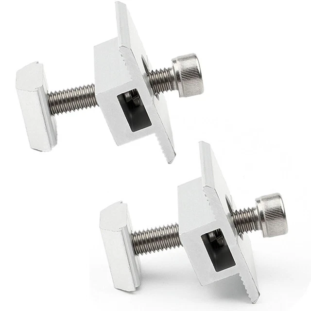 4PCS Solar Panel Mounting Brackets-Adjustable End Clamp Fit 50mm Framed Panel