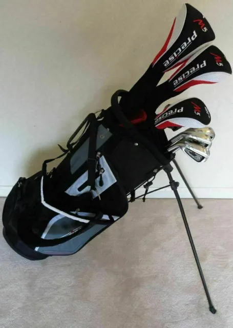 Mens Left Handed Complete Golf Club Set Driver, Wood, Hybrid, Irons, Putter Bag