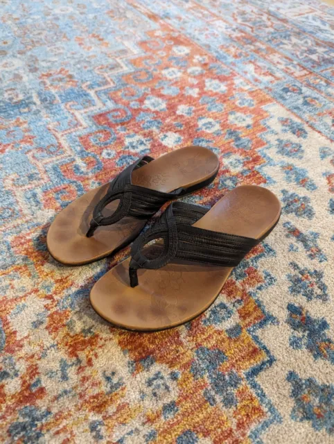 Merrell Women's Lidia Mahogany Sandal Size 8 Thong Slide Brown Leather Flip Flop